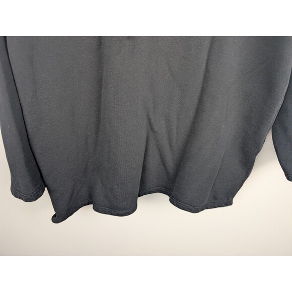 J Crew Men's Half Zip Black Pullover Sweatshirt Mens Small 100% Cotton Preppy - Picture 7 of 12